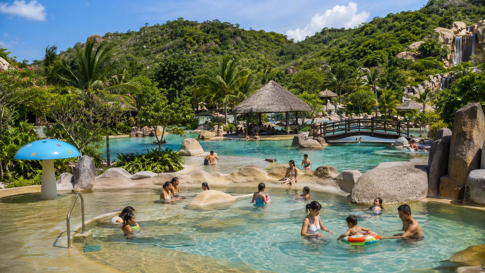 Семейная зона отдыха I-Resort с минеральными бассейнами